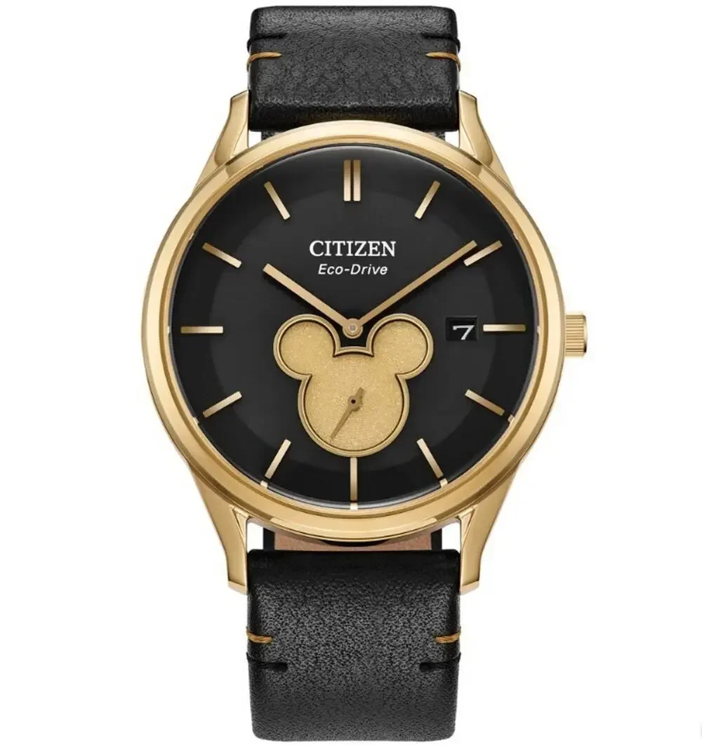 Citizen BV1132-16W Disney Mickey Mouse Unisex Black Dial Leather EcoDrive Watch